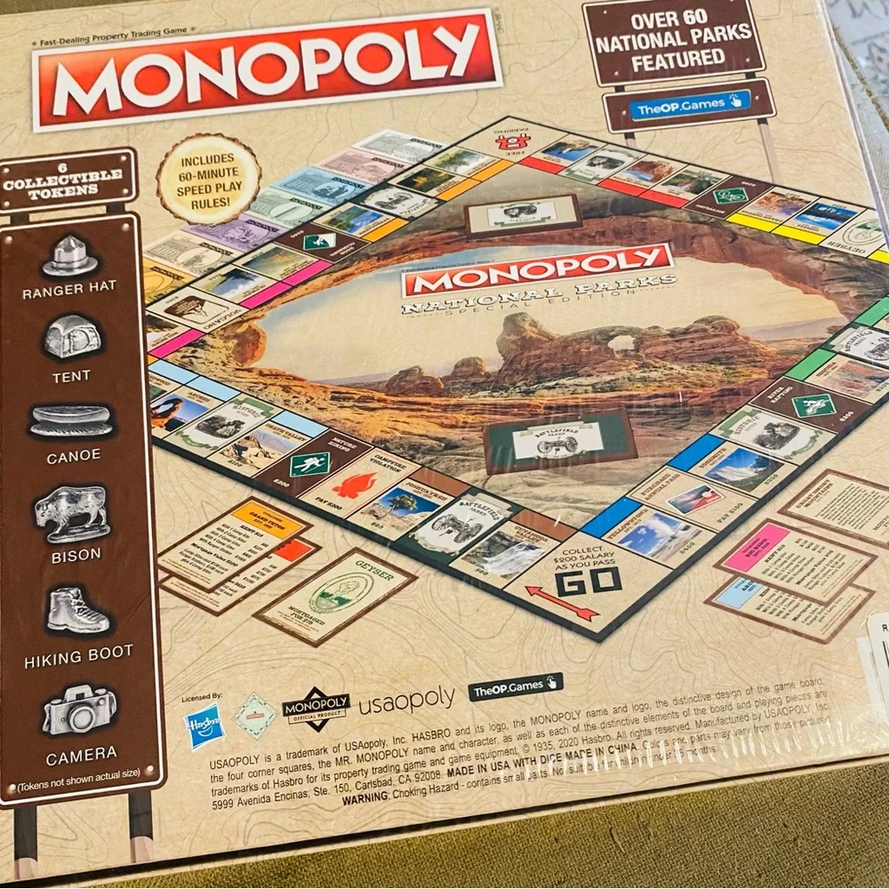 NIB SEALED Monopoly National Parks Special Edition Collectible Pieces